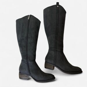 Frye Style Charcoal Grey Knee High Suede Boots